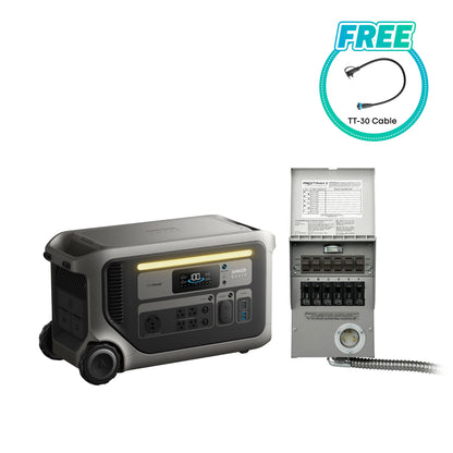Anker SOLIX F3000 Power Station + Transfer Switch + FREE TT-30 cable