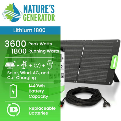 Nature's Generator Lithium 1800 Solar Generator