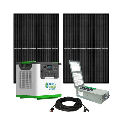 Nature's Generator Lithium 3600 Solar Generator and Transfer Switch