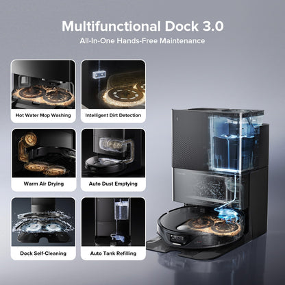 Roborock Qrevo Slim Robot Vacuum with Multifunctional Self-Cleaning Dock 3.0 (Upgraded from Qrevo Master)
