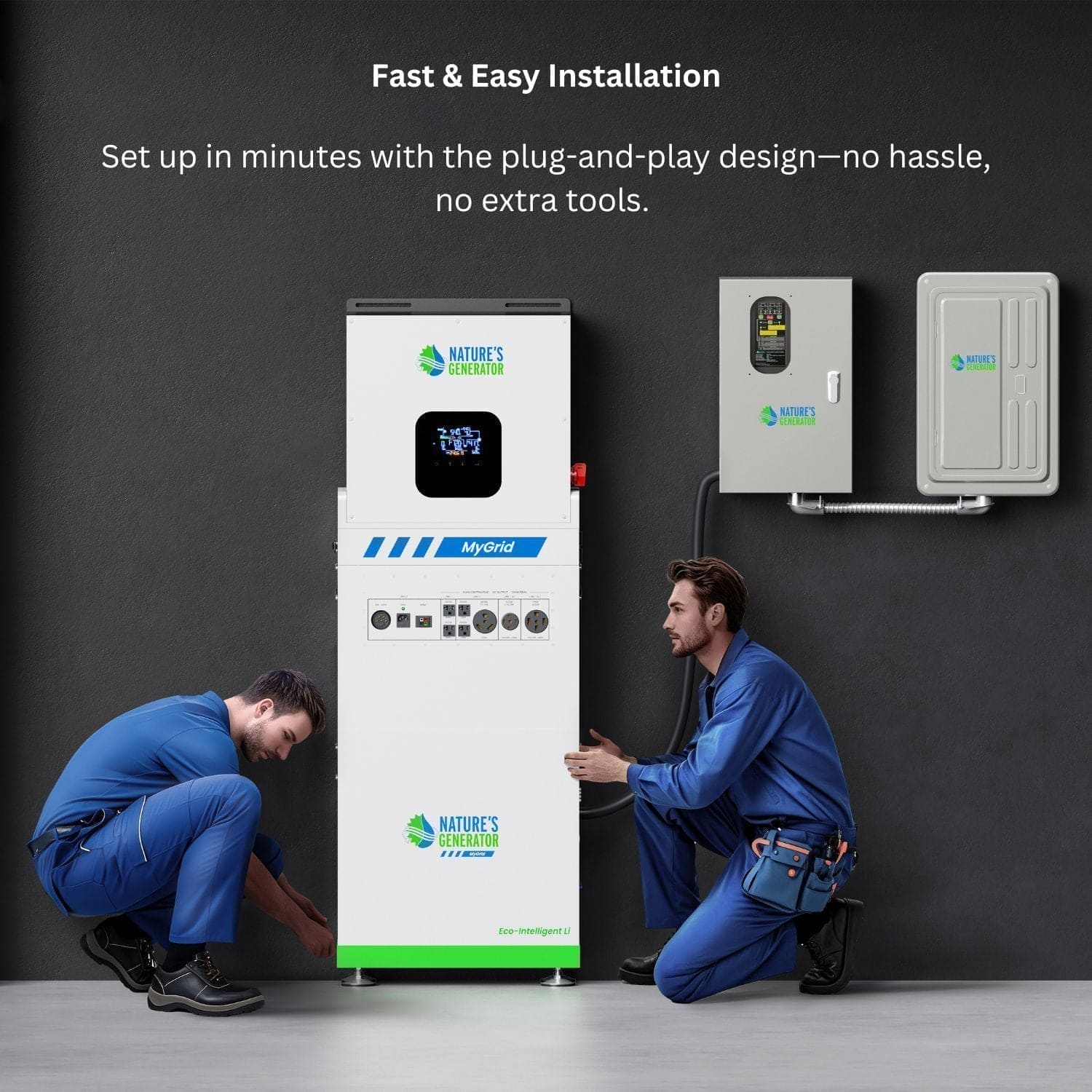 MyGrid 10K with Transfer Switch for House Battery Backup