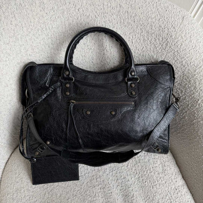 2016 Balenciaga The City Leather Black Bag