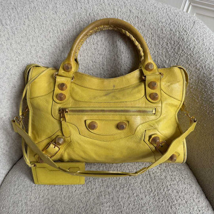 2011 Balenciaga The Giant City 21 Yellow Bag