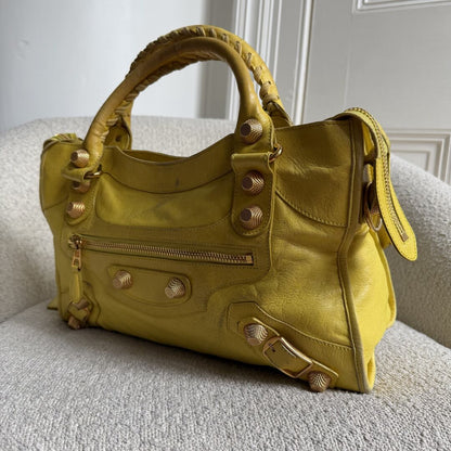 2011 Balenciaga The Giant City 21 Yellow Bag