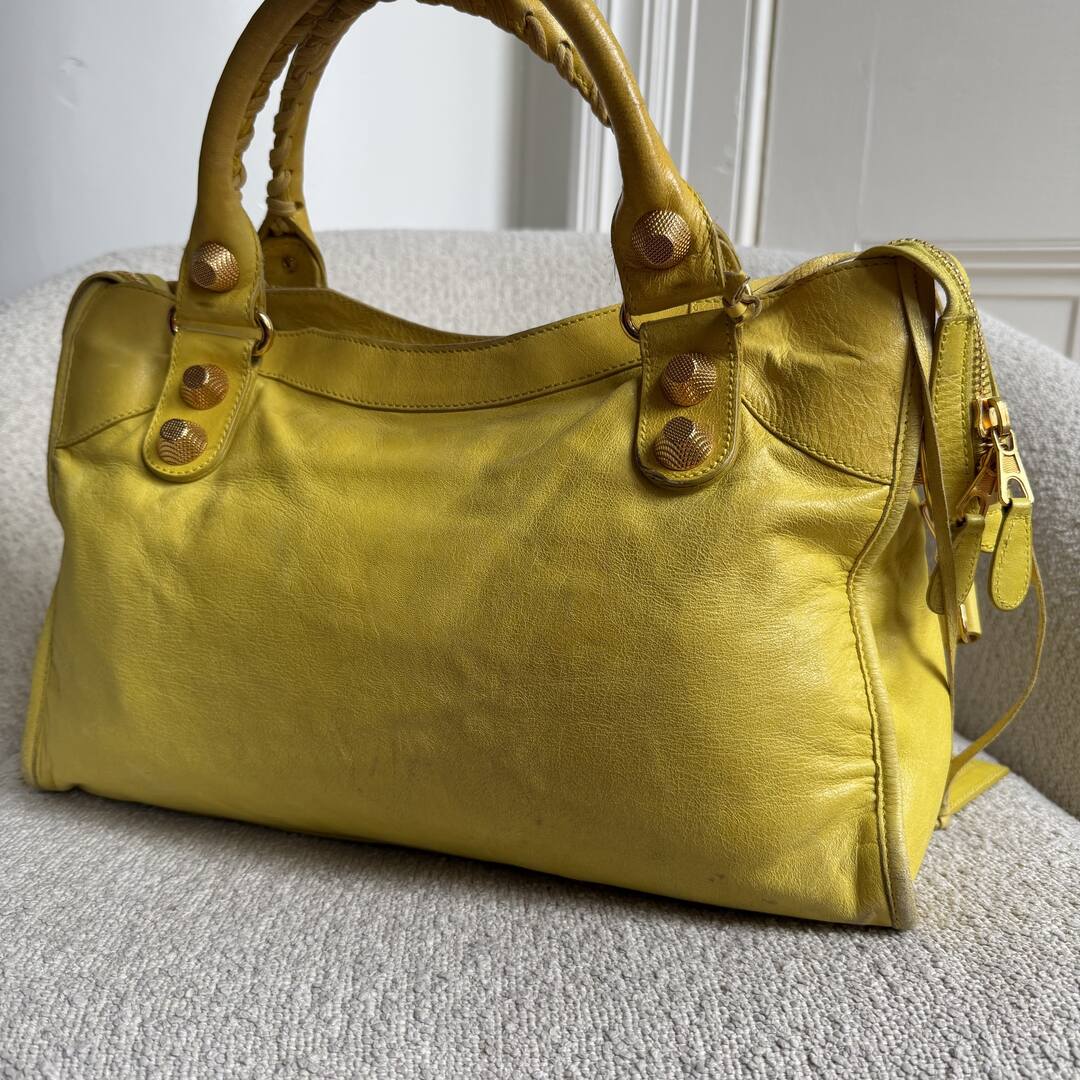 2011 Balenciaga The Giant City 21 Yellow Bag