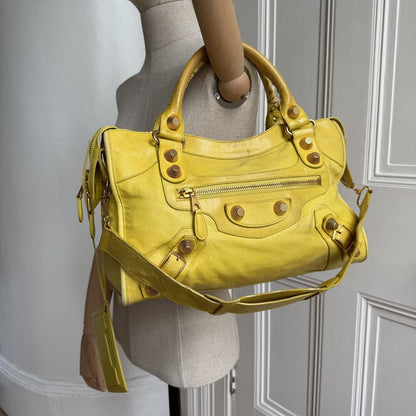 2011 Balenciaga The Giant City 21 Yellow Bag