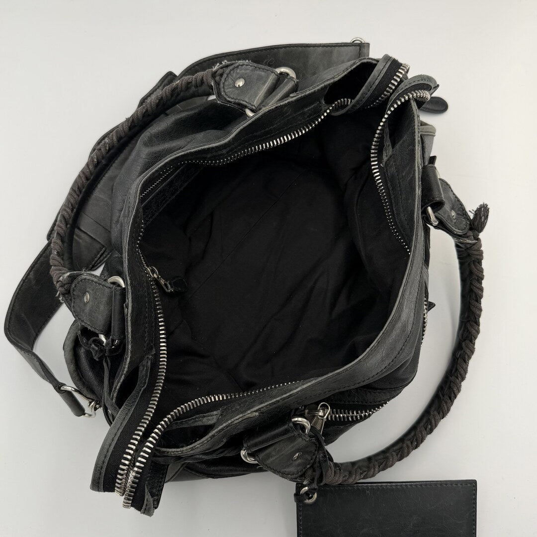 2010 Balenciaga The Giant City 21 Leather Black Bag