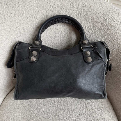 2010 Balenciaga The Giant City 21 Leather Black Bag