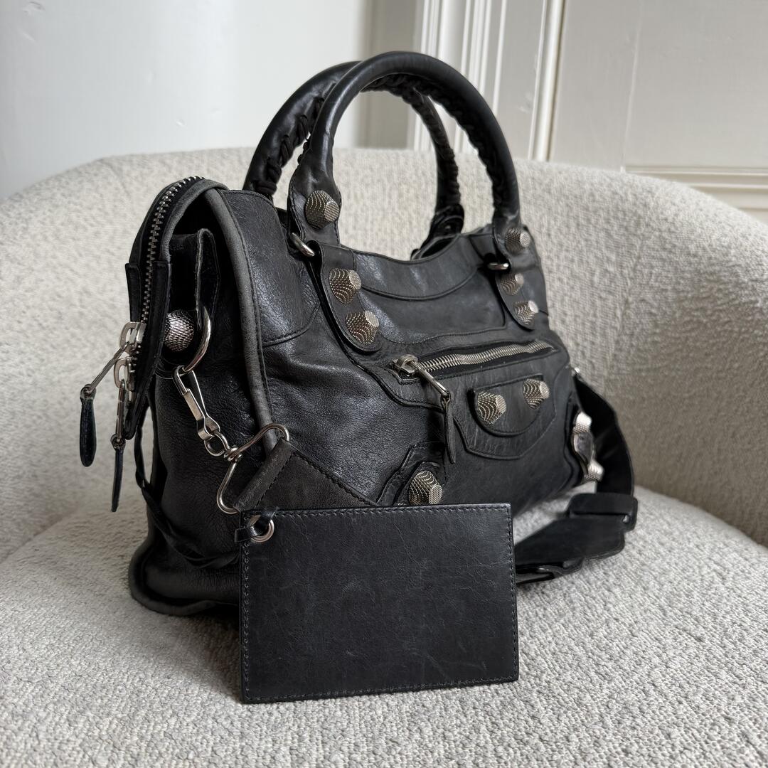 2010 Balenciaga The Giant City 21 Leather Black Bag