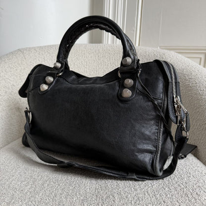 2010 Balenciaga The Giant City 21 Leather Black Bag