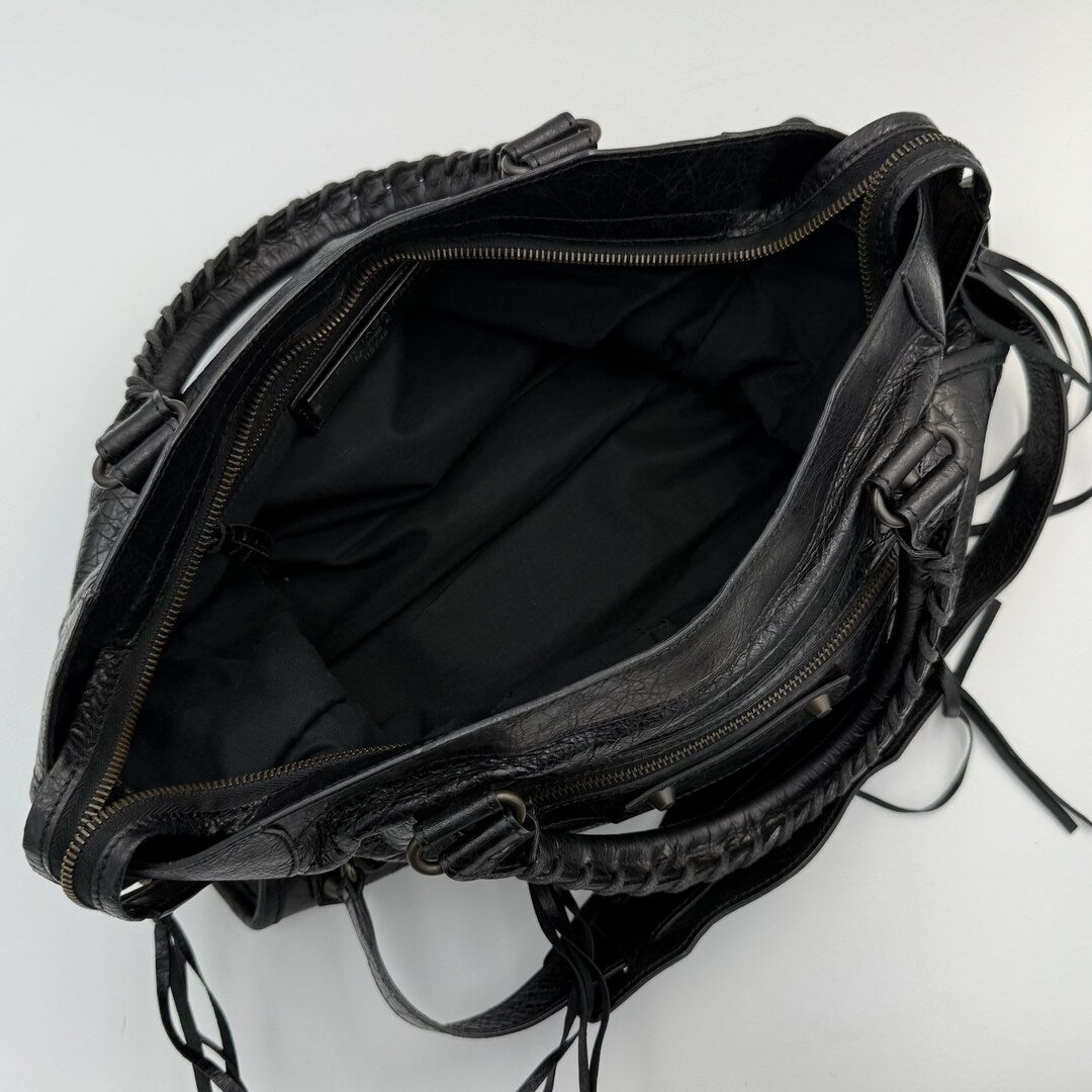 2012 Balenciaga The City Leather Black Bag