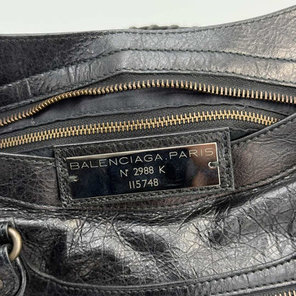 2012 Balenciaga The City Leather Black Bag