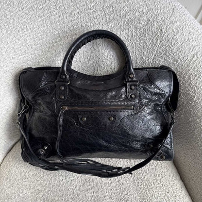 2012 Balenciaga The City Leather Black Bag