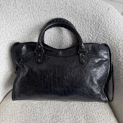 2012 Balenciaga The City Leather Black Bag