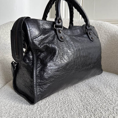 2012 Balenciaga The City Leather Black Bag