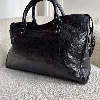 2012 Balenciaga The City Leather Black Bag