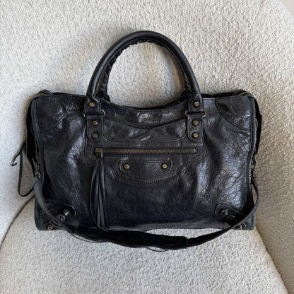 2012 Balenciaga The Giant City Leather Black Bag
