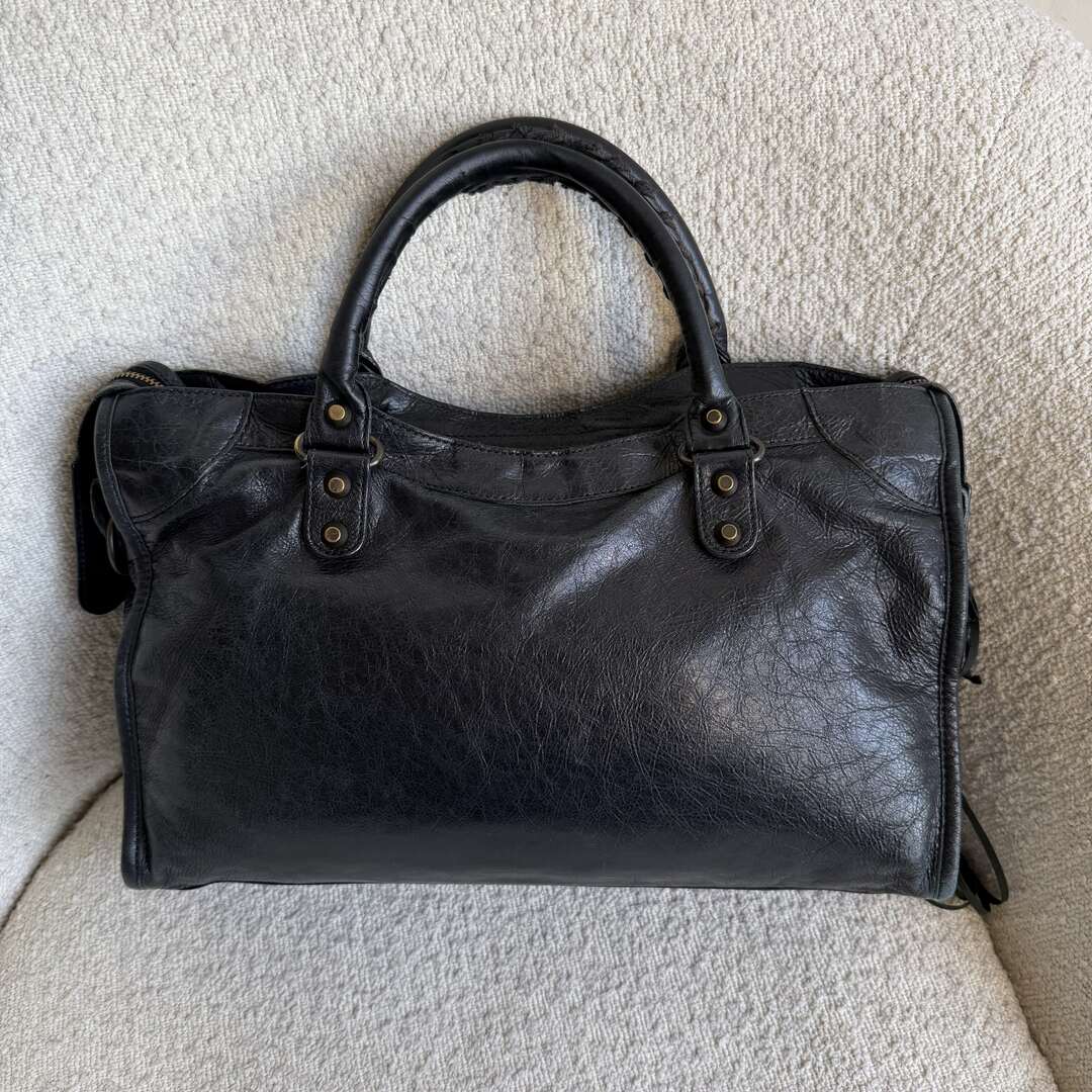 2012 Balenciaga The Giant City Leather Black Bag