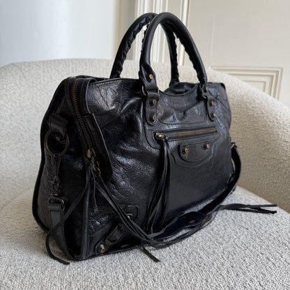 2012 Balenciaga The Giant City Leather Black Bag