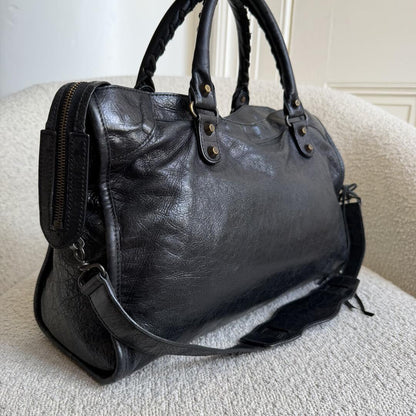 2012 Balenciaga The Giant City Leather Black Bag