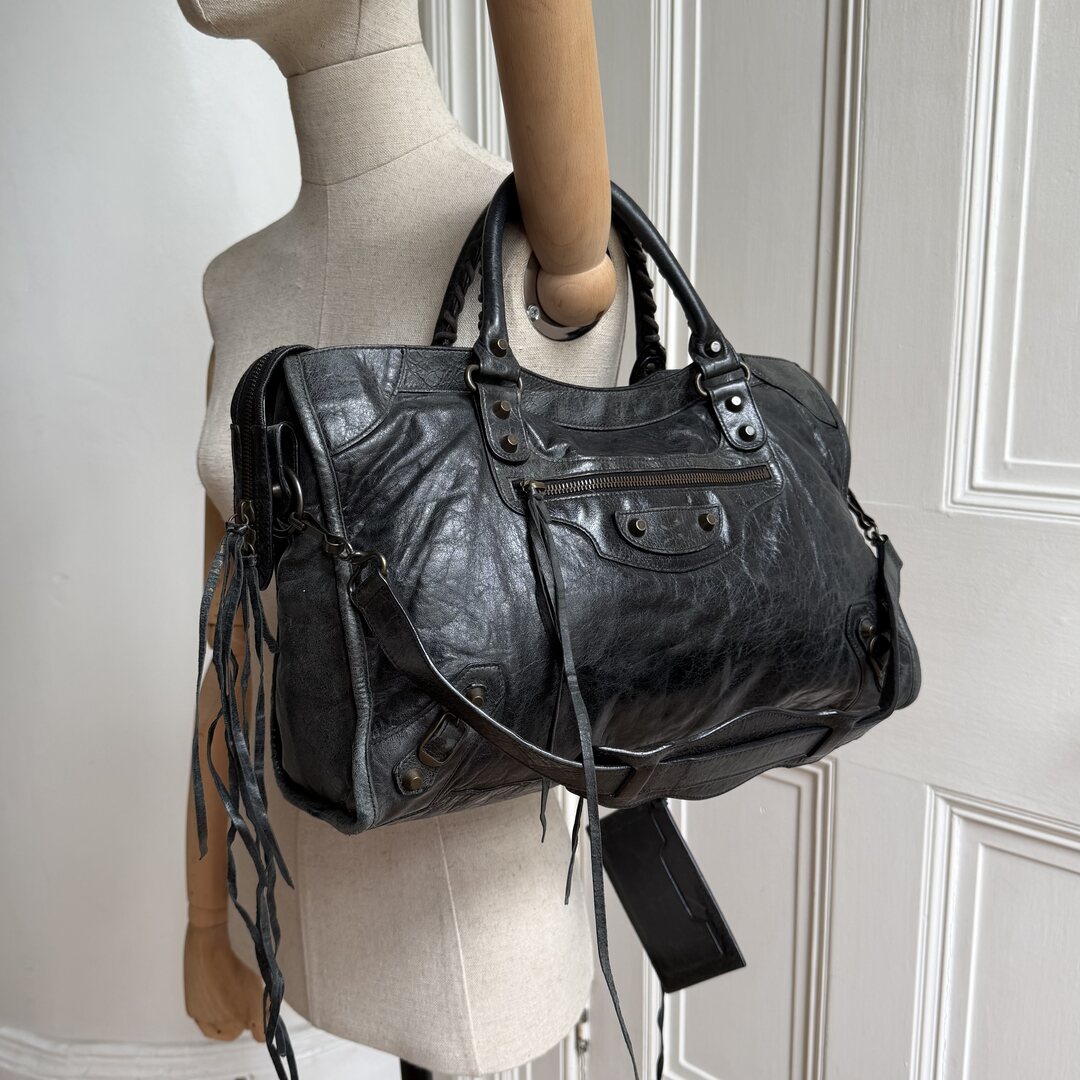 2006 Balenciaga The City Leather Black Bag