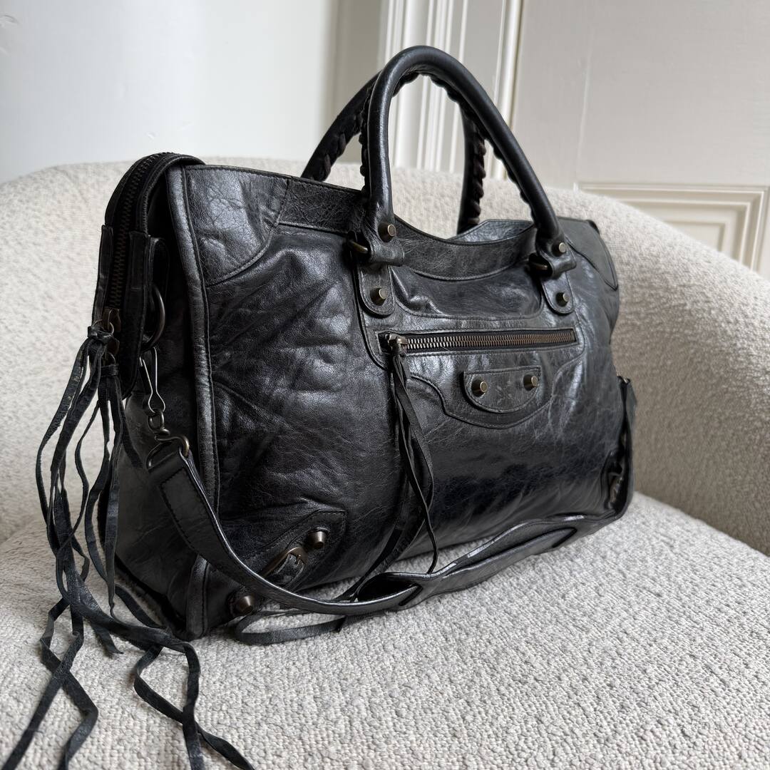 2006 Balenciaga The City Leather Black Bag