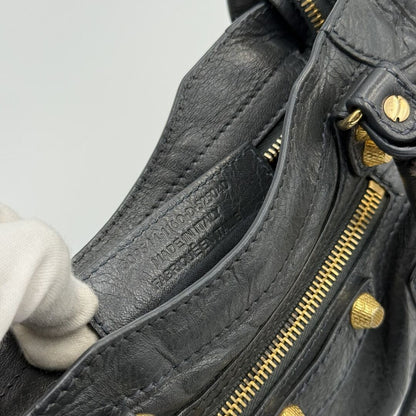 2016 Balenciaga The Mini City Leather Black Bag