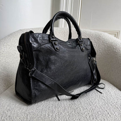 2016 Balenciaga The City Leather Black Bag