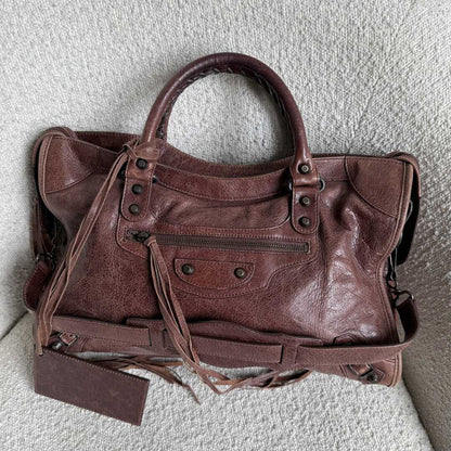 2010 Brown Leather City Handbag
