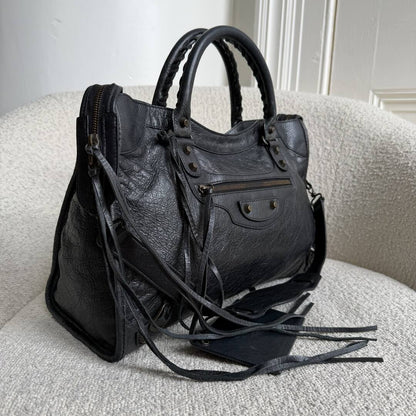 2010 Balenciaga The City Leather Black Bag