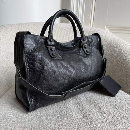2010 Balenciaga The City Leather Black Bag