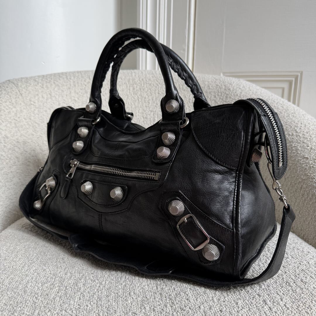 2009 Balenciaga The Giant City Leather Black Bag
