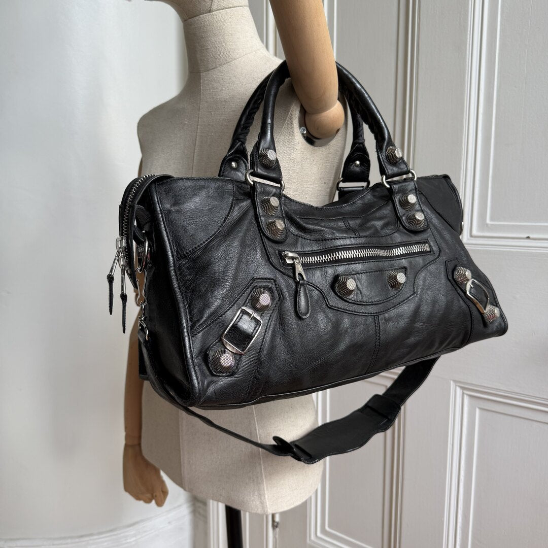 2009 Balenciaga The Giant City Leather Black Bag