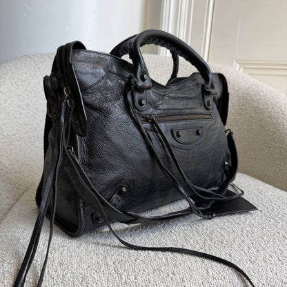 2011 Balenciaga The City Leather Black Bag