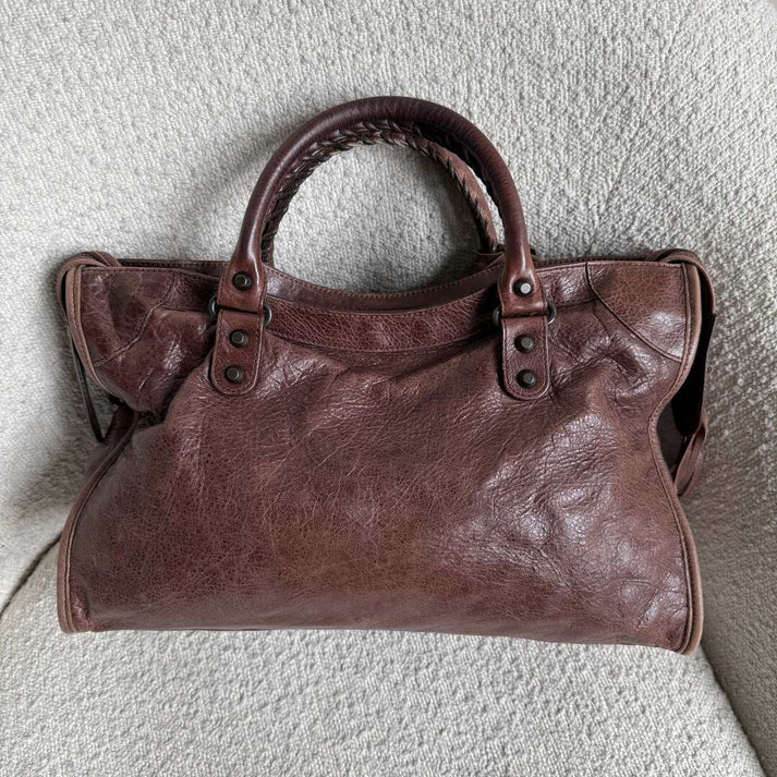 2010 Brown Leather City Handbag