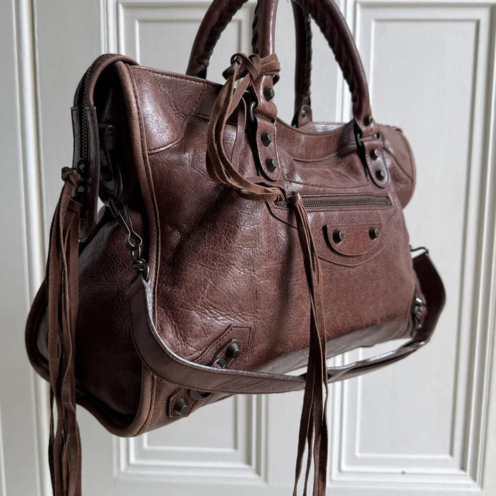 2010 Brown Leather City Handbag