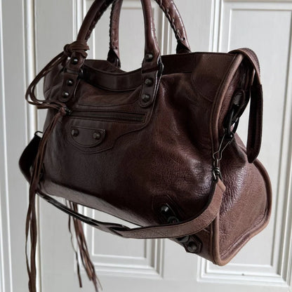 2010 Brown Leather City Handbag