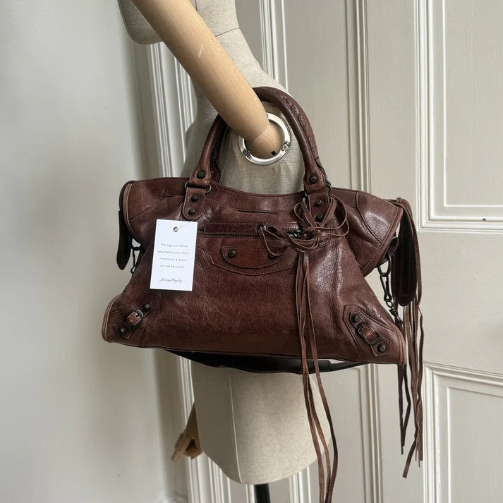 2010 Brown Leather City Handbag