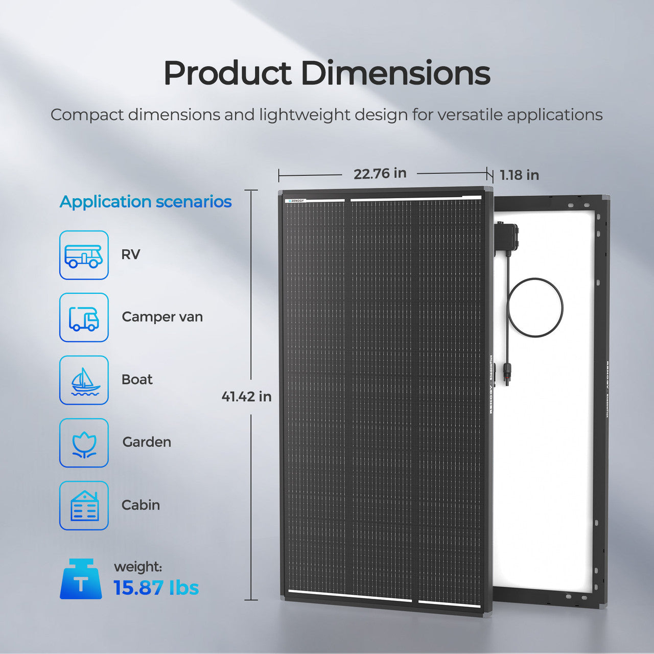 120W ShadowFlux™ Anti-Shading N-Type Solar Panel