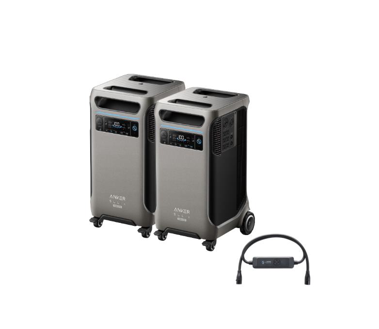 Anker SOLIX F3800 Plus Portable Power Station x 2 + Double Power Hub  + FREE Protective Cover