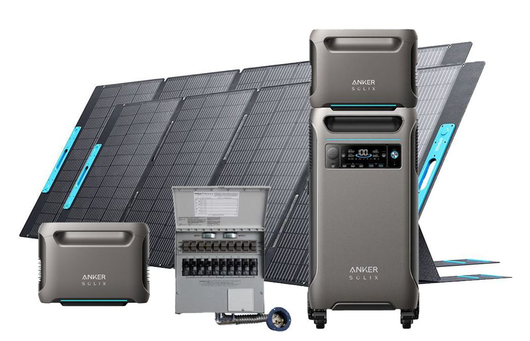 Anker SOLIX F3800 + Expansion Battery*2 + Transfer Switch Kit + PS400 Solar Panel 400W*2 (11520Wh in total)  + FREE Protective Cover