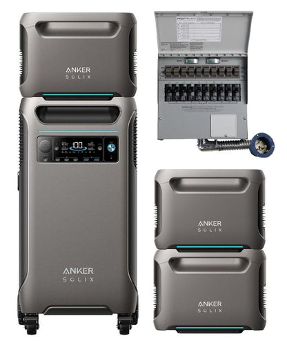 Anker SOLIX F3800 + Expansion Battery + Transfer Switch Kit  + FREE Protective Cover