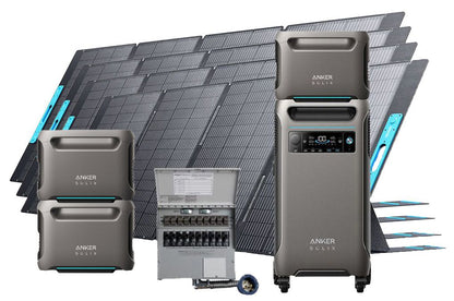 Anker SOLIX F3800 + Expansion Battery*3 + Transfer Switch Kit + PS400 Solar Panel 400W*4 (15360Wh in total)  + FREE Protective Cover