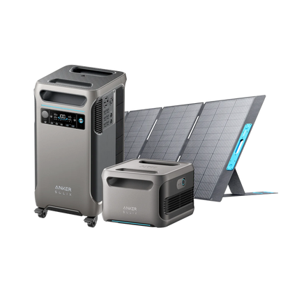 Anker SOLIX F3800 + Expansion Battery + PS400 Solar Panel (7680Wh in total) + FREE Protective Bag  + FREE Protective Cover