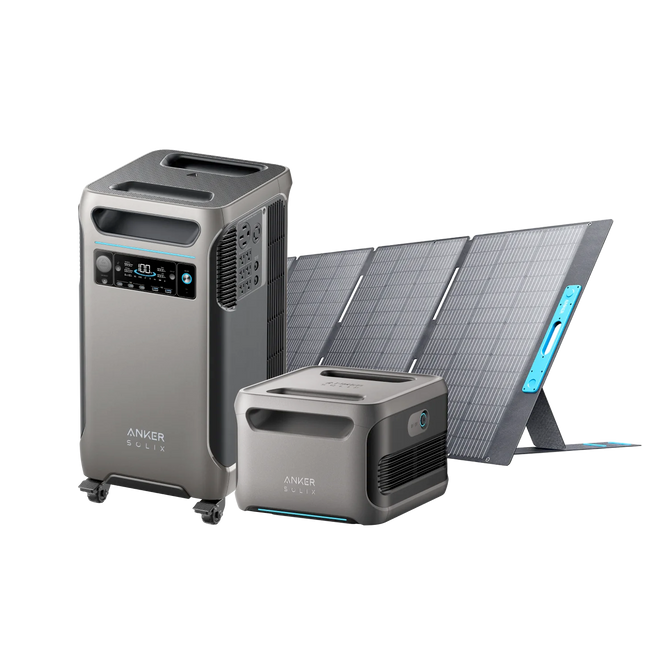 Anker SOLIX F3800 + Expansion Battery + PS400 Solar Panel (7680Wh in total) + FREE Protective Bag  + FREE Protective Cover
