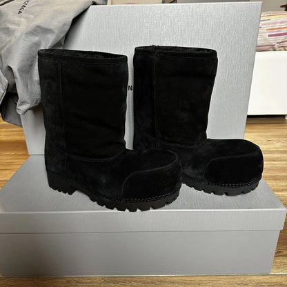 Balenciaga Alaska Black Suede Mid Boots