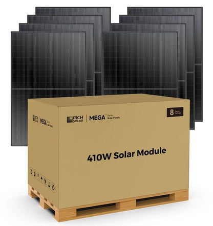 Ecoflow Delta Pro Ultra Power Station & Battery Expansion - 6.1 kWh Storage - with 8x 410W Rich Solar Tier 1 Monocrystalline Panels