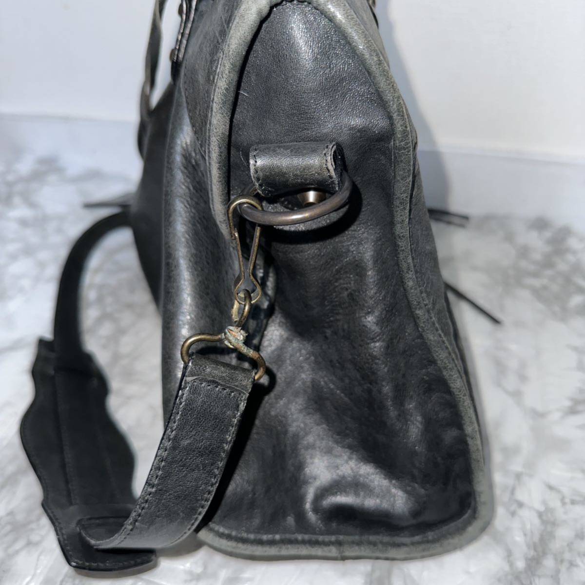 Balenciaga Dark Green Editor Bag