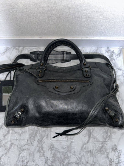 Balenciaga Dark Green Editor Bag