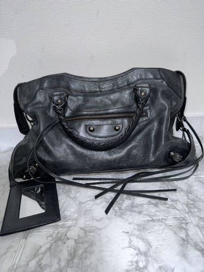 Balenciaga Dark Green Editor Bag